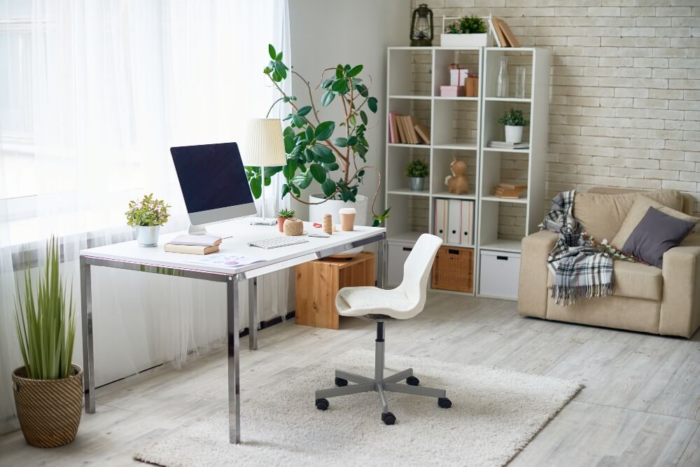 Escritorio largo para dos personas, mesa de trabajo, simple, moderno y  simple, para oficina y hogar