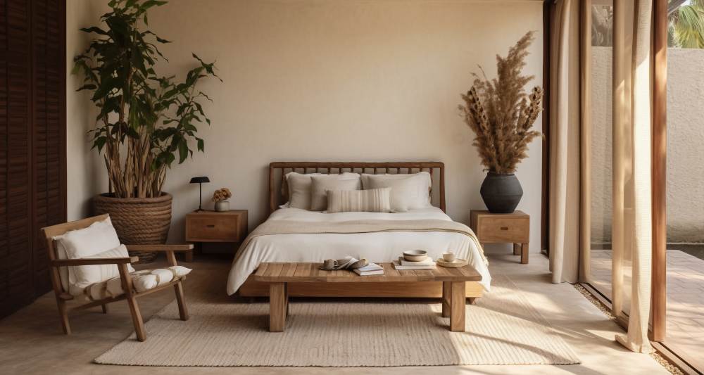 Dormitorio estilo Japandi